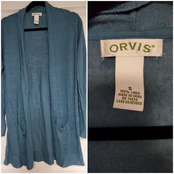 Small Orvis linen duster sweater - Picture 1 of 3